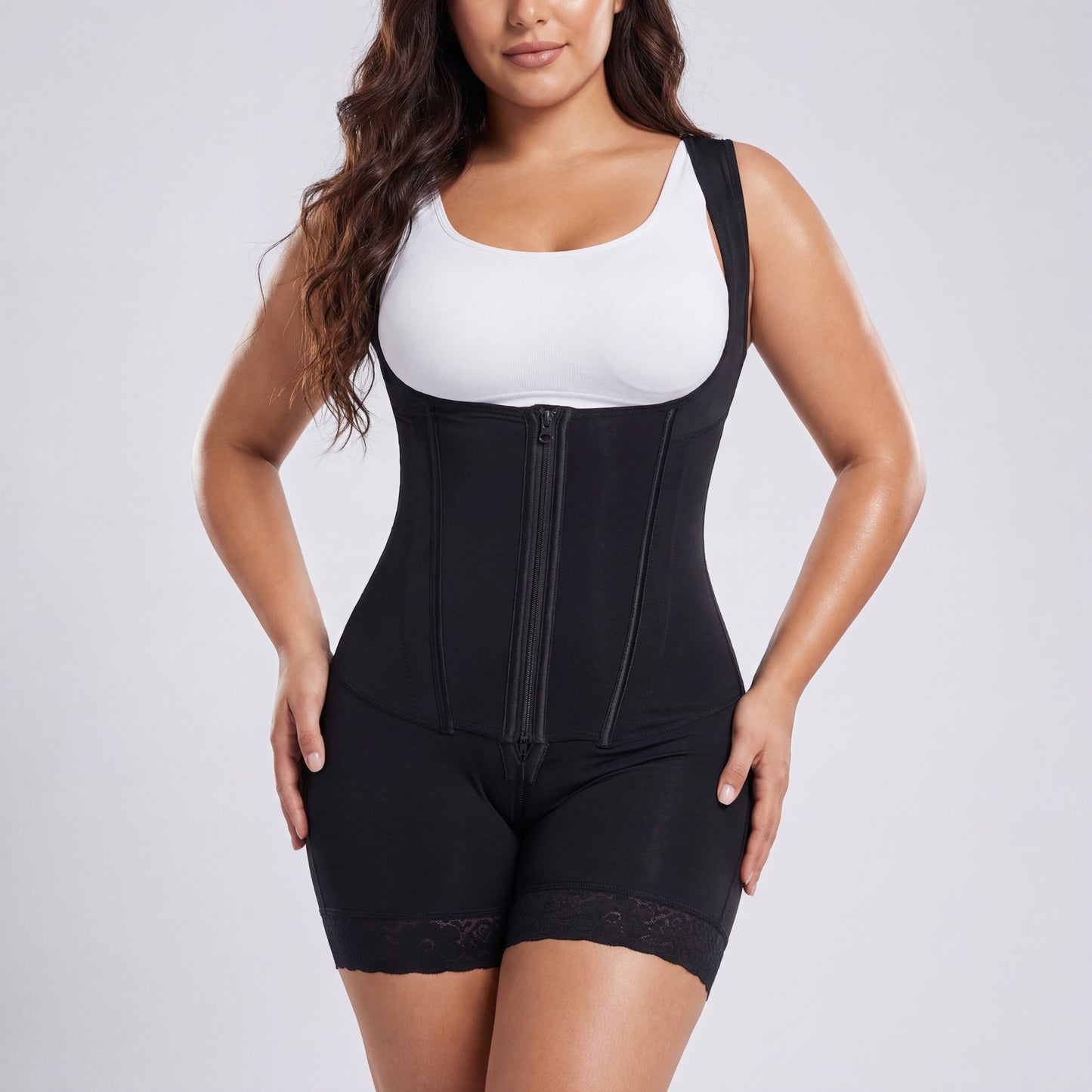 Faja Shapewear met Dubbele Shaping – Rits & Haaksluiting